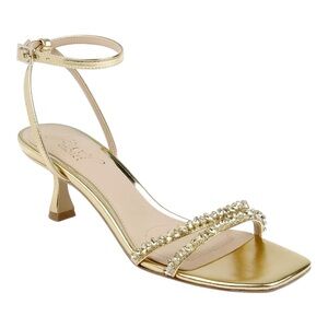 Jewel Badgley Mischka Metallic Gold Strappy Sandals